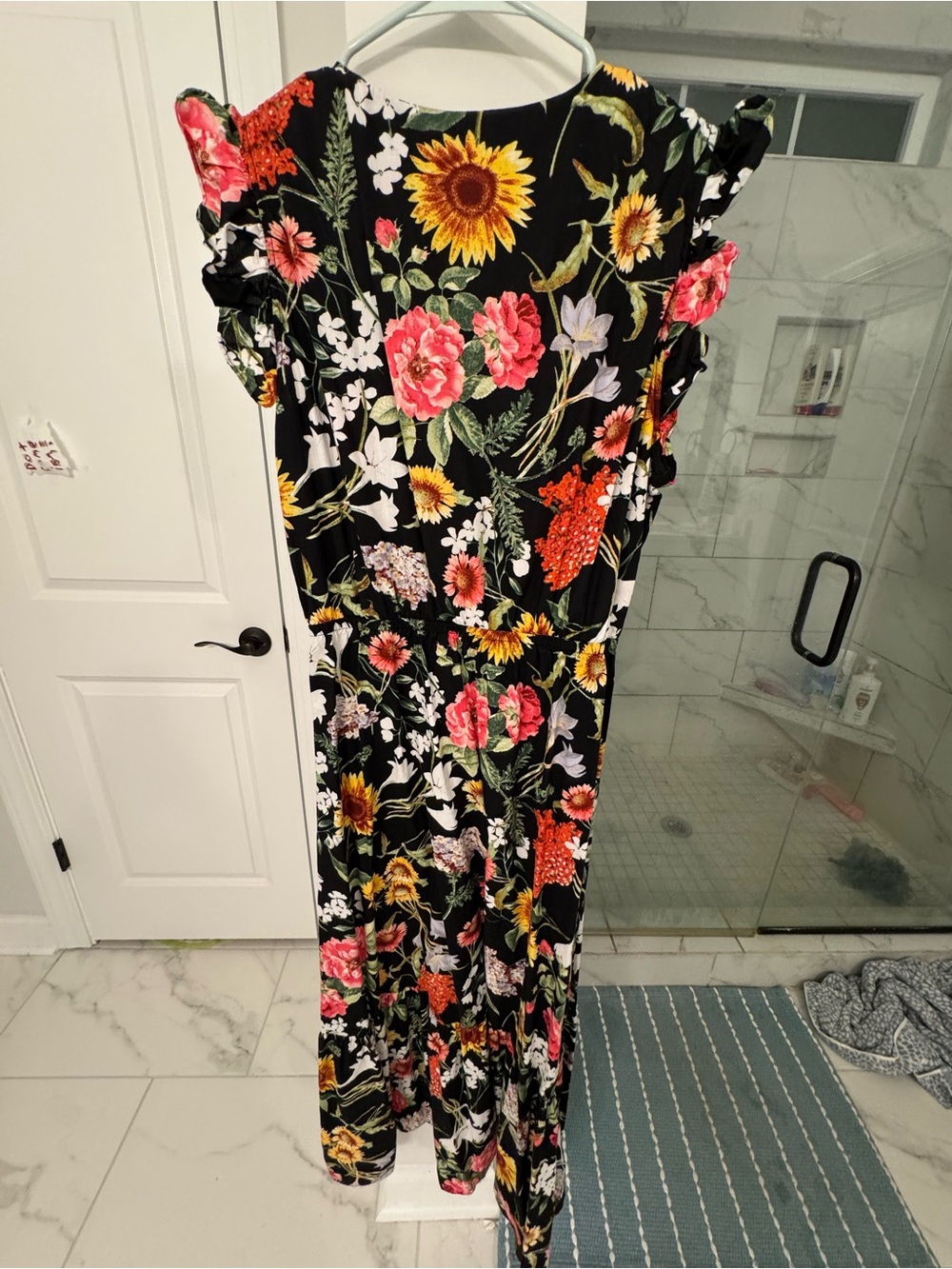 Anne Klein Floral Black Maxi dress - Picture 4 of 5